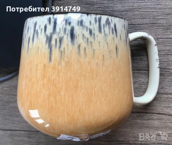 Керамична чаша, гланцирана, голяма-480 мл, топли напитки, есенно-зимен мотив, високо качество, НОВА, снимка 3 - Чаши - 49673957