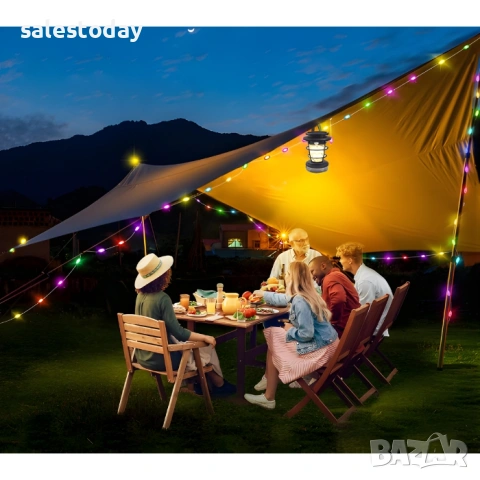 Соларна градинска лампа+ LED лента/ гирлянд 10 метра