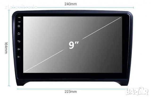 AUDI TT MK2 8J 2006-2014 9" - АНДРОИД НАВИГАЦИЯ, 9527, снимка 2 - Навигация за кола - 40035923