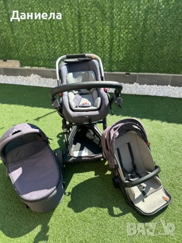 CHIPOLINO Electra Комбинирана бебешка количка 3в1 – кош, столче и седалка , снимка 3 - Детски колички - 51174376