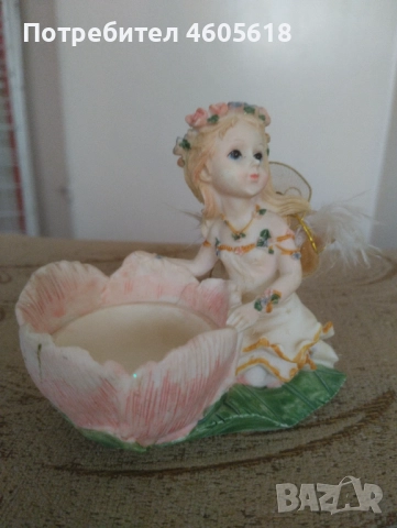 Ръчно рисувана фигурка горска фея, снимка 3 - Колекции - 52273564