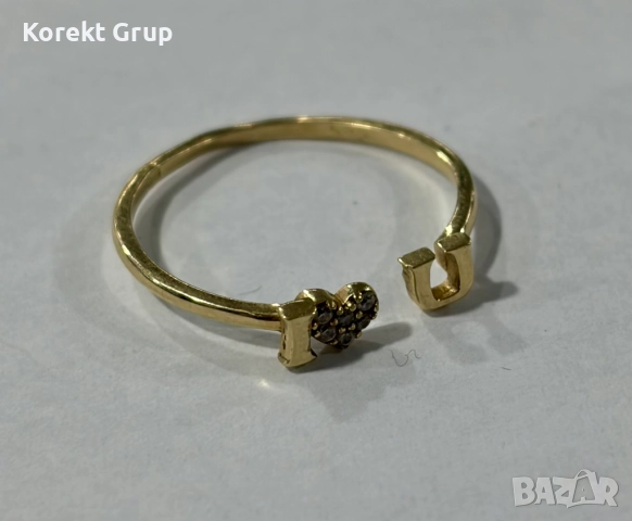 Златен пръстен 14 карата 1.19грама , снимка 6 - Пръстени - 52888367