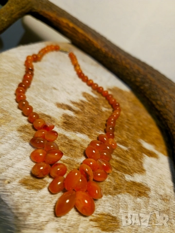 Колие От Естествени Камъни Карнеол 