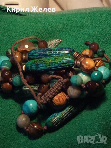 РАЗКОШНА СКЪПОЦЕННА ВИНТИДЖ АРТ ОГЪРЛИЦА с РЕЛЕФНО БРОНЗОВО ПЕРО и ФАСЕТИРАНИ КАМЪНИ КРИСТАЛИ 34778, снимка 17 - Колиета, медальони, синджири - 39193047