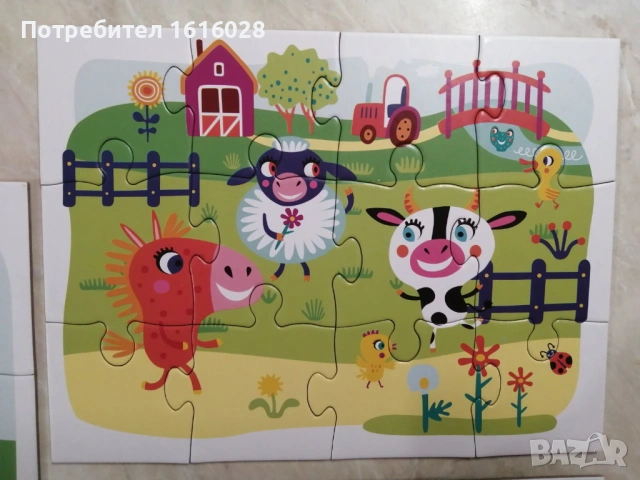 Детски пъзели с три картинки на животни 3 в 1., снимка 13 - Игри и пъзели - 42995566