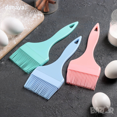 4582 Кухненска широка силиконова четка за мазане