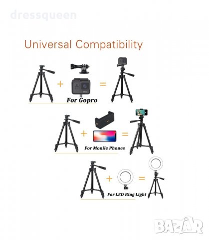 TF 3110 3120 Телескопичен статив за фотоапарат камера до 110см, снимка 17 - Чанти, стативи, аксесоари - 34231262