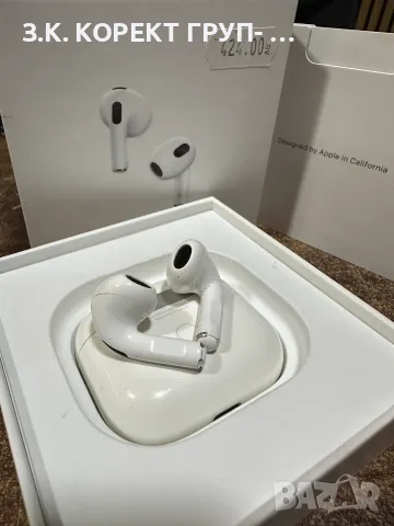 Apple AirPods 3rd Generation – оригинални, снимка 2 - Bluetooth слушалки - 55993609