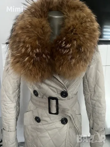 Zara Палто/Шлифер/Тренчкот с богата яка XS/S, снимка 9 - Якета - 49548304