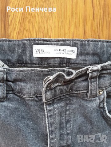 Дънки за момиче с коригиращ ластик 11-12 год-152 см/ЗАРА, снимка 5 - Детски панталони и дънки - 38392258