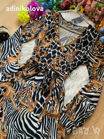 Нова дълга рокля с принт, снимка 2 - Рокли - 47365907