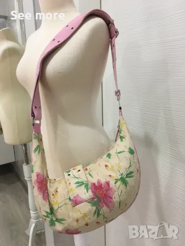 Vintage Dior Inspired Floral Denim чанта, снимка 2 - Чанти - 55955450