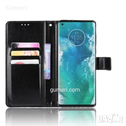  Motorola Moto Edge + Калъф тип тефтер , снимка 4 - Калъфи, кейсове - 30460089
