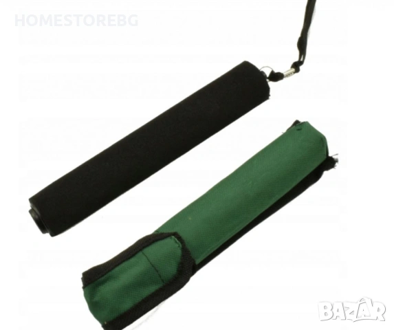 Телескопична палка за самоотбрана с черна дунапренена дръжка и калъф, снимка 3 - Екипировка - 53041421