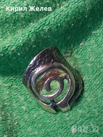 АВТОРСКИ СРЕБЪРЕН ПРЪСТЕН ОКСИДИРАНО ЛАКИРАНО СРЕБРО 925 Част от КОМПЛЕКТ РЪЧНА АРТ РАБОТА 46817, снимка 14 - Пръстени - 46485216