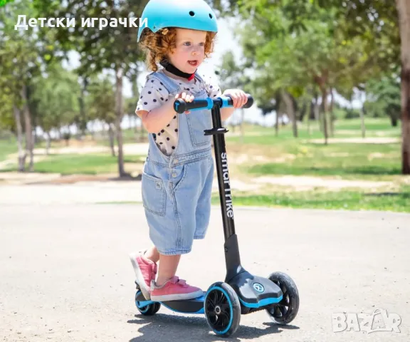 Тротинетка Scooter smarTrike Xtend разтегаема и сгъваема, розов/ син/ зелен/ оранжев, снимка 9 - Скутери и тротинетки - 50088903