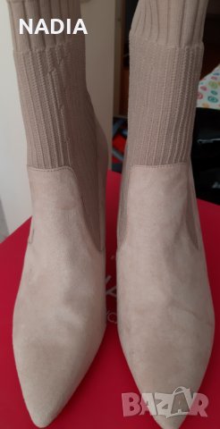 Боти ековелур и текстил, снимка 2 - Дамски боти - 30166583