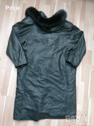 Кожено манто LEDERLAND с качулка 2ХЛ/3ХЛ, снимка 5 - Палта, манта - 42561501