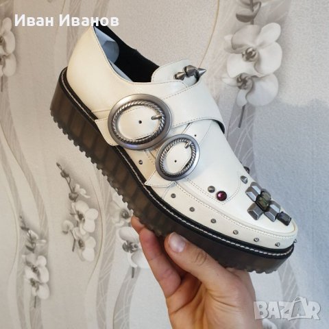 Coach Western Creeper дизайнерски кожени обувки с шипове номер 39- 40, снимка 13 - Дамски елегантни обувки - 40240618