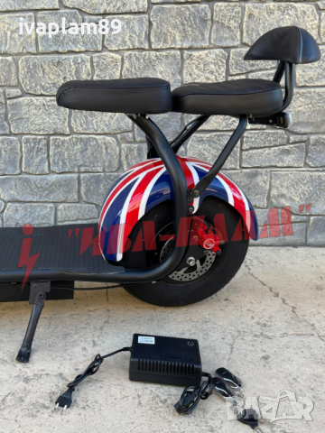 Електрически скутер ’Harley’ 1500W 60V+LED Дисплей+Преден LED фар+Bluetooth+Аларма+Габарити-2025г, снимка 13 - Мотоциклети и мототехника - 36385536