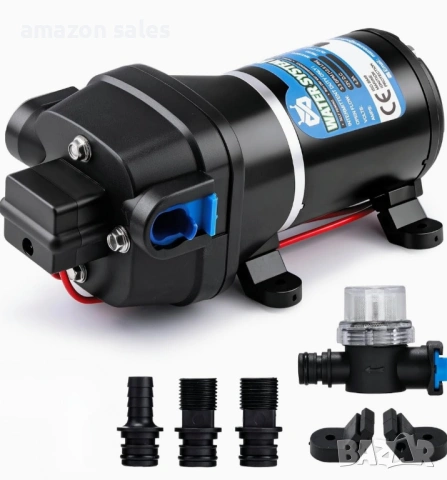 12V автоматична водна помпа,2.4 бара, 95 W, 12.5 л/мин,за кемпер, лодка,напояване,тиха