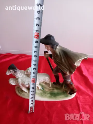   Sitzendorf Порцеланова Статуетка "Пастир с Овце", снимка 6 - Антикварни и старинни предмети - 48049072