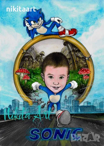 Пъзел с карикатура ръчно рисувана, снимка 2 - Пъзели - 50005188