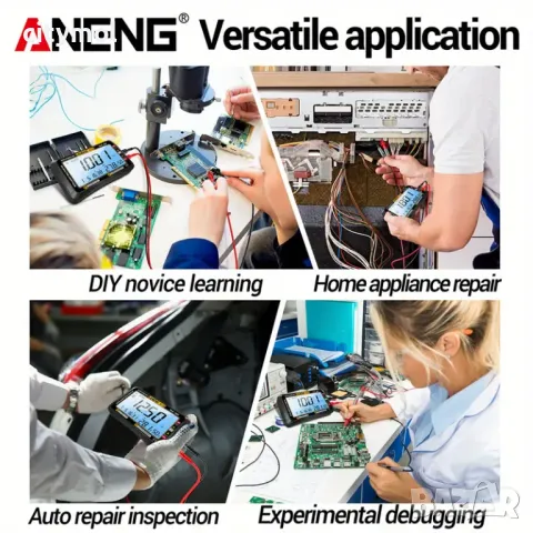 Автоматичен цифров мултицет ANENG 613, 4.5" дисплейAC/DC, ток, честота, съпротивление. С термохигром, снимка 5 - Други инструменти - 49673294