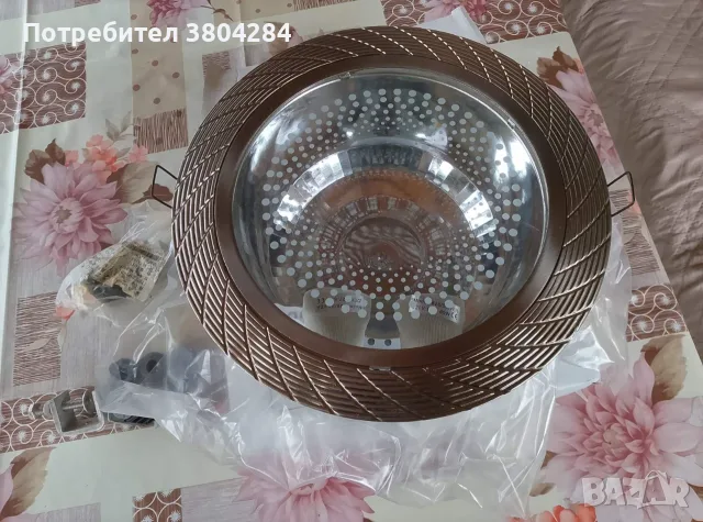 Ликвидация! 100 бр. Нови Двойни Лампи за вграждане (Луни) E27 / 220V