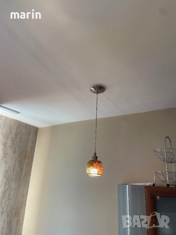 Продавам комплект полилеи, абажури, снимка 2 - Лампи за таван - 52424914