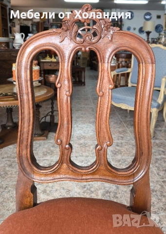 2 бр. френски стола с дърворезба, снимка 3 - Столове - 52038676