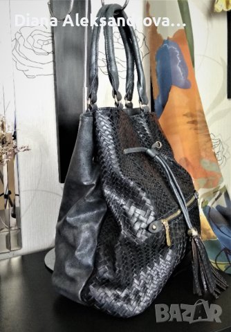 Голям размер дамска чанта, в сиво - 20лв., снимка 3 - Чанти - 42183422