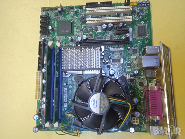 Дъно процесор и памет 1Гб DDR2 