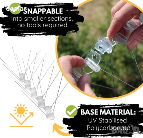 Defender Комплект защита от птици от неръждаема стомана клас 316, 10 м, снимка 8 - Други стоки за дома - 44500284