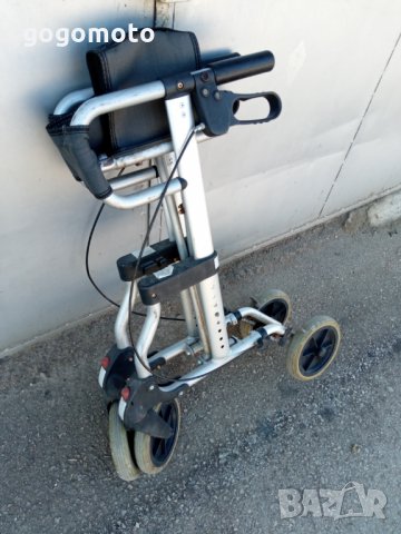 Инвалидна АЛУМИНИЕВА количка ролатор, проходилка, за хора в тежко положение,под наем или продажба, снимка 2 - Инвалидни колички - 21370773