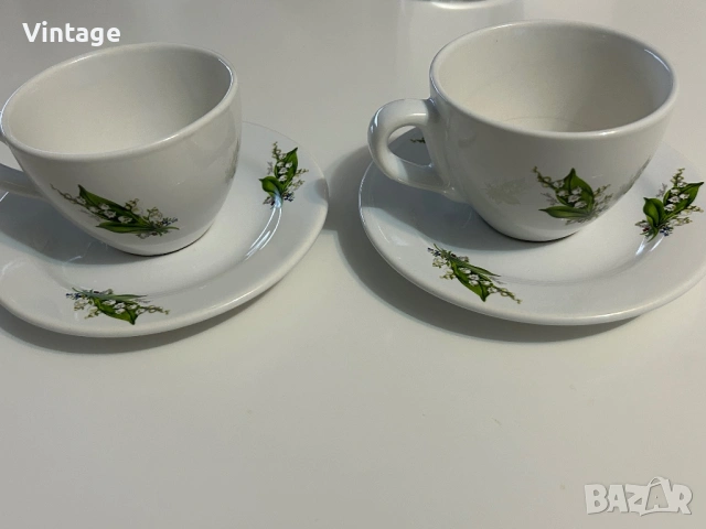 Красив белоснежен порцеланов сервиз с момини сълзи , снимка 8 - Сервизи - 53988972