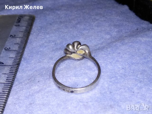 НЕЖЕН ФЛОРАЛЕН СРЕБЪРЕН ПРЪСТЕН - ЦВЕТЕ СРЕБРО 925 СТАРА МАЙСТОРСКА ИЗРАБОТКА 36596, снимка 10 - Пръстени - 39975116