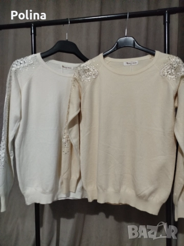 Дамска блуза с камъни, рипс, снимка 8 - Блузи с дълъг ръкав и пуловери - 52723782