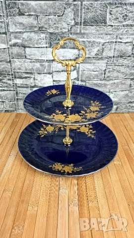 Двуетажни порцеланови етажерки, снимка 6 - Декорация за дома - 52091253