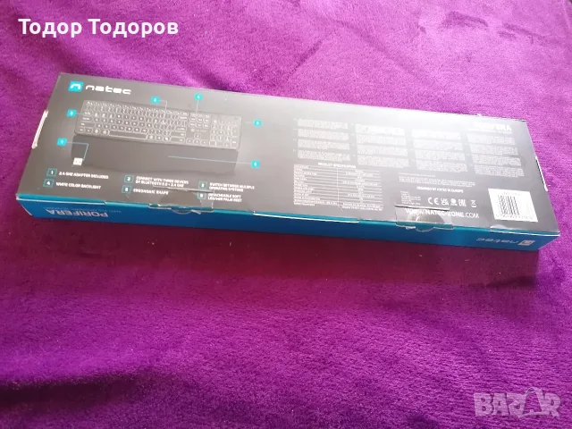 Безжична клавиатура Natec PORIFERA, снимка 2 - Клавиатури и мишки - 55834800