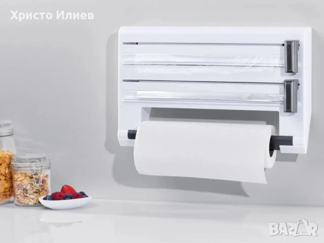 Поставка за кухненска картия и фолио Органайзер за стена