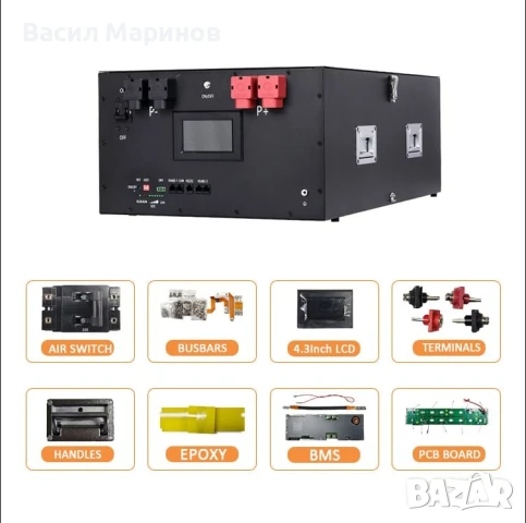 Продавам Li-Fe-PO4 батерия за соларни системи 48v 15kWh 5 г. гаранция, снимка 3 - Друга електроника - 50977808