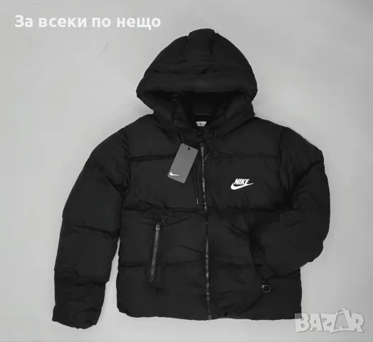 Nike Дамско Късо Зимно Черно Яке С Качулка Найк Код VAL-36
