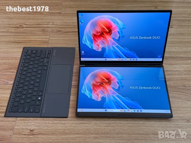 2x14 OLED Asus ZenBook DUO`Ultra 7-155H/16GB LPDDR5/512GB NVMe/Батерия 12ч