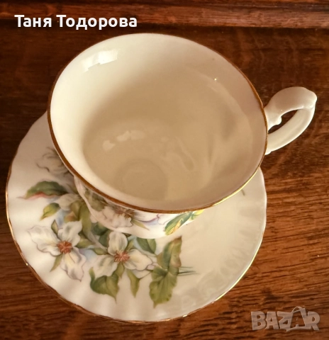 2 чашки за кафе с подложни чинийки Royal Albert, снимка 6 - Сервизи - 51531187