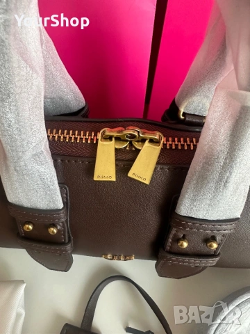 PINKO Escape Bag – кожена чанта | ОРИГИНАЛ, снимка 3 - Чанти - 54048165