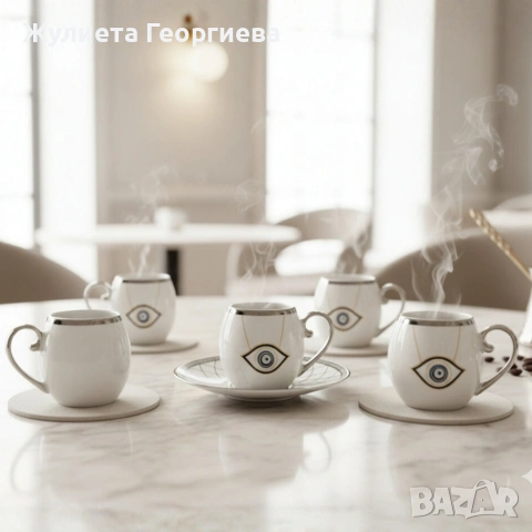 Луксозен порцеланов сервиз + 2в1 блендер и мелничка Cheffinger - Ексклузивен комплект 3 в 1, снимка 2 - Блендери - 53064322