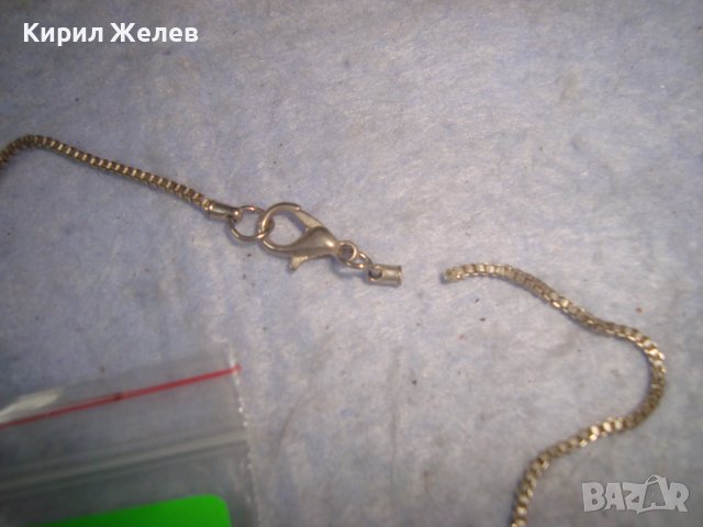 СТАРА ПОСРЕБРЕНА ВИНТИДЖ ПЛЕТКА ВЕРИЖКА СИНДЖИРЧЕ КОЛИЕ 27923, снимка 3 - Колиета, медальони, синджири - 37127739