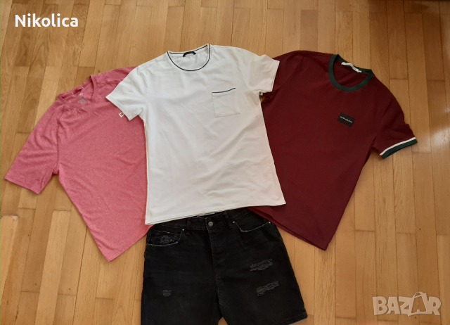 Мъжки къси и дълги дънки Bershka, блузи Calvin Klein, DKNY, Wikiki, размер М. НОВИ или много запазен, снимка 3 - Дънки - 36557726