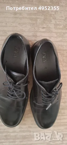Мъжки официални обувки Zara(Дерби)класически черен цвят 